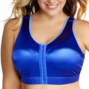 Enell High Impact Wirefree Front Close Sports Bra Women size 1 Dazzling Blue NWT